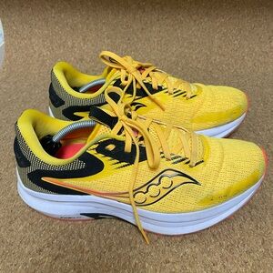 Saucony Yellow and Black Running Shoes